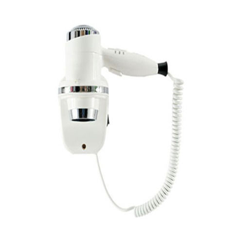 White Wall-Mounted Hair Dryer