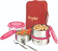 Hot Cafe (Insulated Tiffins with Leakage resistant Plastic Lid)