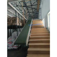 Inclined Belt Conveyor - Stainless Steel, Standard Size, Ivory White | 500 Kg/feet Load Capacity, Customizable, 220-440 Volt, 1 Year Warranty