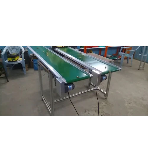 Aluminum Belt Conveyor System - Color: Green