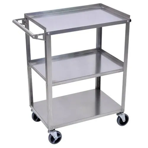 SS304 Clean Room Trolley