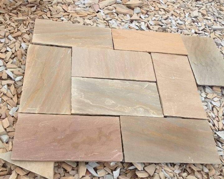 Superior Quality Autumn Brown Indian Sandstone Paving Slabs Exterior pathways patio pack cheap garden natural stone tiles
