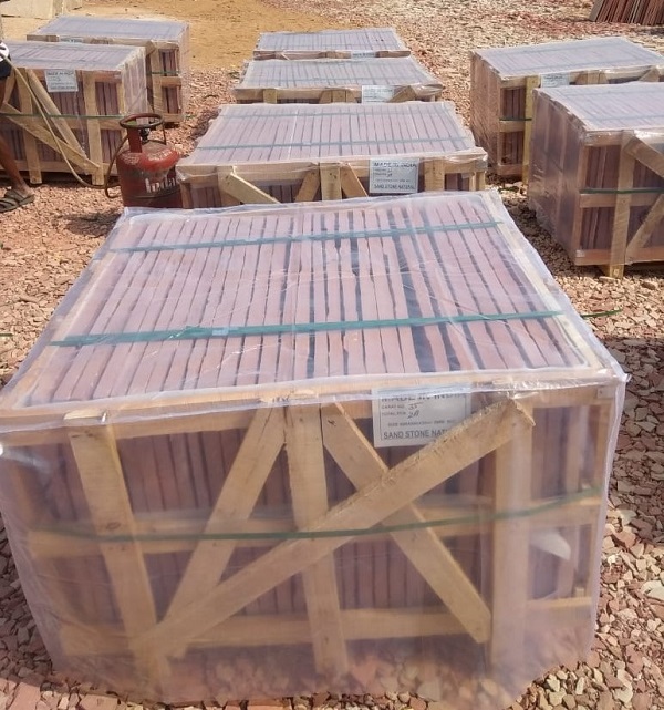 Agra Red Sandstone Slabs Tiles on sale low maintenance outdoor flooring walkway exterior Wall Cladding