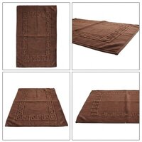 Brown Bathmat - Cotton, 20x30 Inches | Solid Color, Rectangle Shape, Ideal For Home And Hotel Use, Crafted On Advanced European Looms