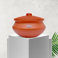 Clay Biriyani Pot 2 Ltr - Color: Red