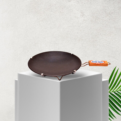 Clay Nonstick Tawa With Handle 10 Inch