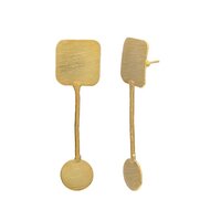 Gold plated woman hammer drop earring