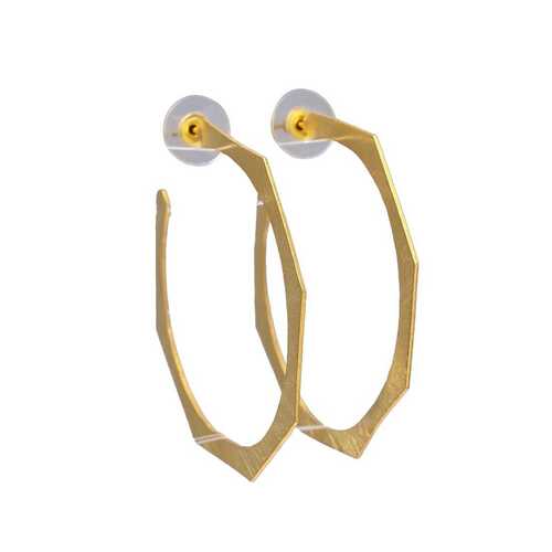 Gold plated woman Hoop earring