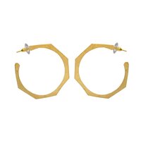 Gold plated woman Hoop earring