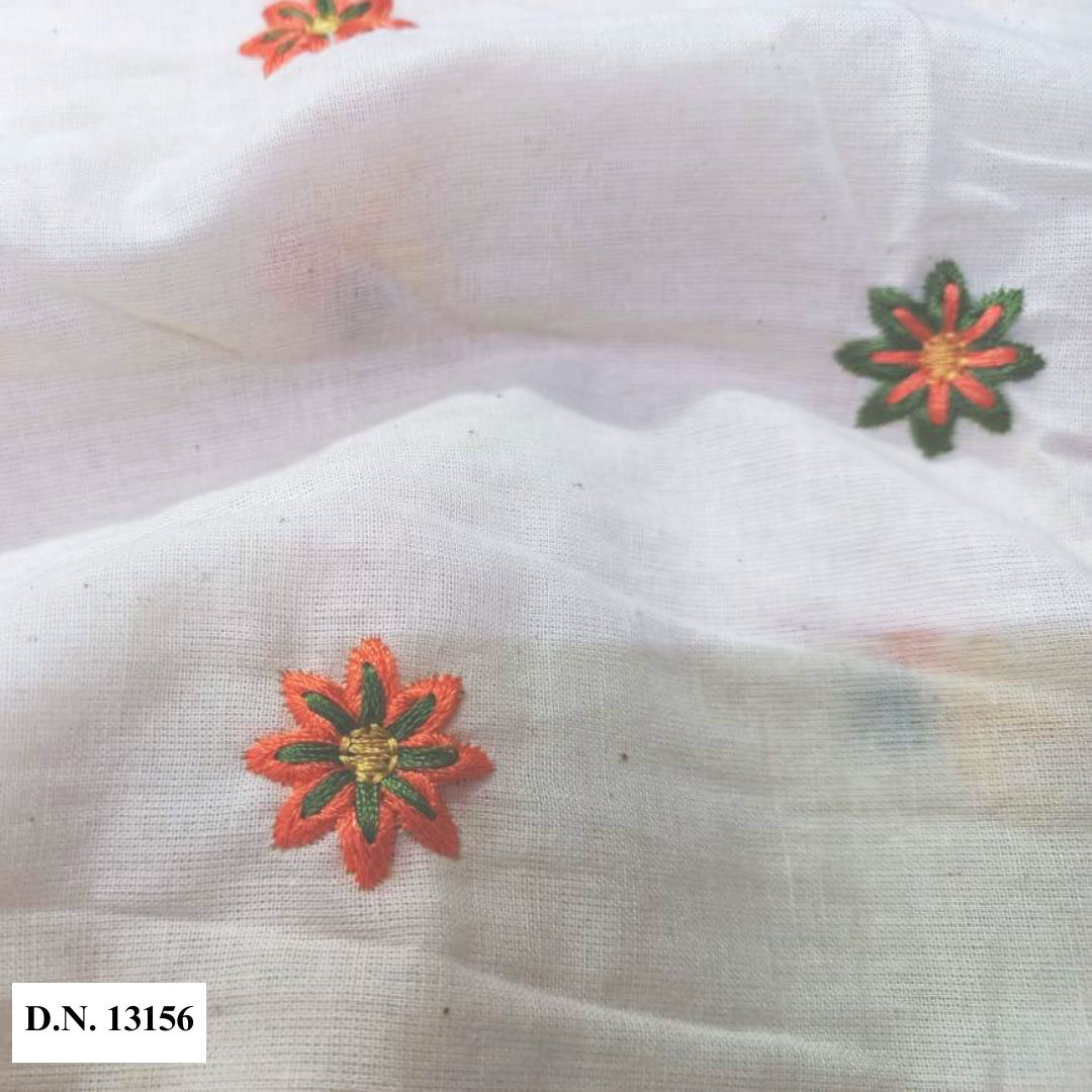 Kora Cotton Floral Designer butti for Kurtis