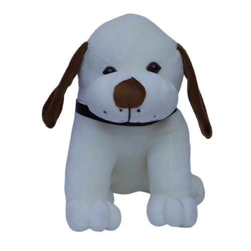 White Sitting Dog Teddy Soft Toy