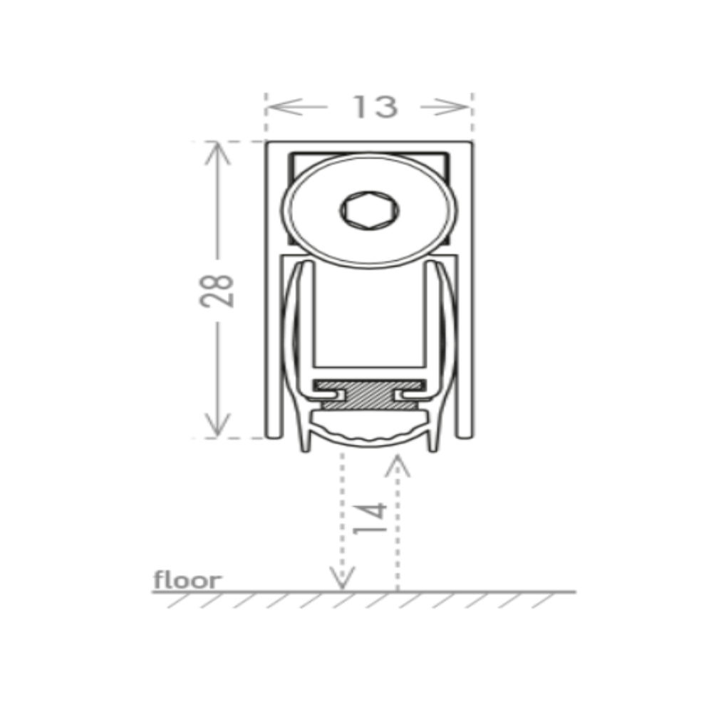 Self Extinguishing Profile Drop Down Door Bottom Seals