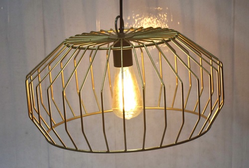 16 Inch Iron Frame Light Pendant - Application: Interior Decor