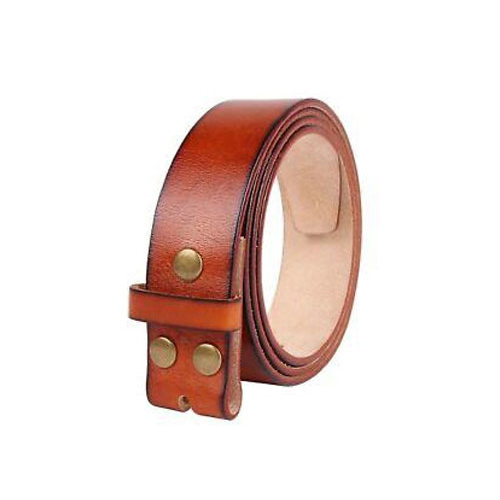 Leather Belt - Genuine Leather Material, Multicolor Design | Durable Steel Buckle, Plain Style