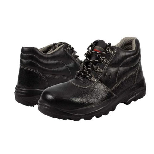 Black Leather Safety Shoes