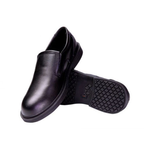 Black Leather Slip On Shoes