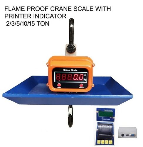 Heat Proof  Crane Scale with Wireless Printer Indicator USB Pen Drive Rs232 - 3 Ton x 500 gm