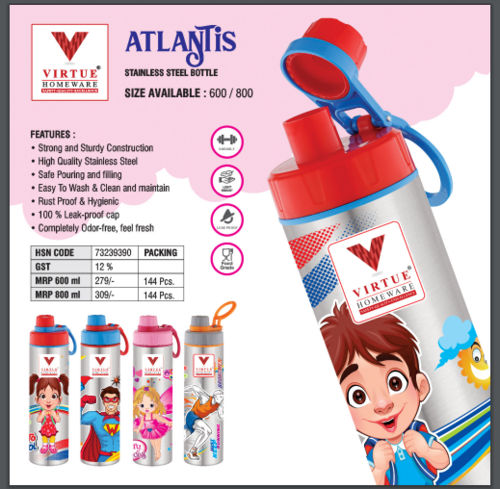 ATLANTIS VIRTUE HOMEWARE STAINLESS STEEL BOTTLE