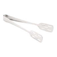 Stainless Steel Slotted Pastry Tong - Color: Silver