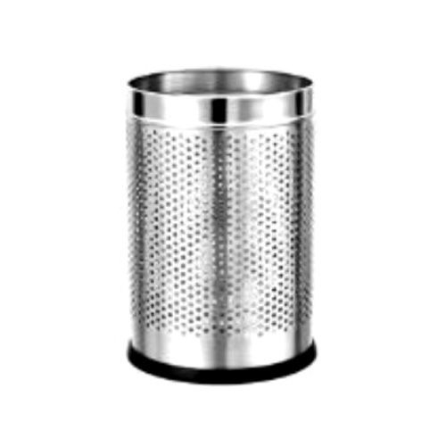 Stainless Steel Perforated Dustbin - Color: Silver