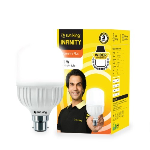 Sun King Infinity 40W LED Bulb - Polycarbonate & ABS Plastic Body 4000 Lumen Output with Energy-Efficient Hybrid Technology for Home & Commercial Use