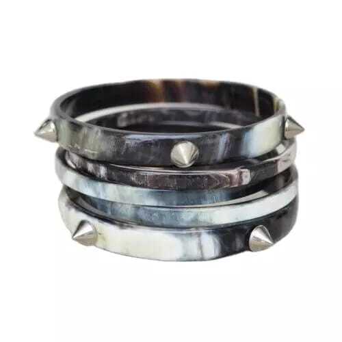 woman horn made bangle set for woman