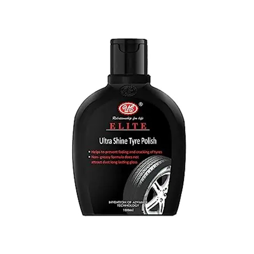 100ml Ultra Shine Tyre Polish - Metal Composition | Versatile For Dashboards Door Panels Vinyl Trim & Plastic Surfaces Long-Lasting Black Finish