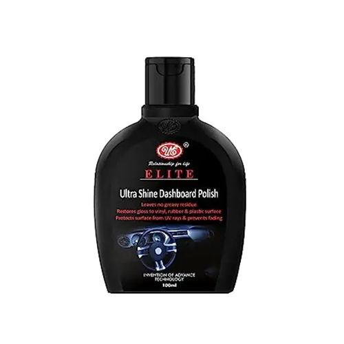 100ml Ultra Shine Dashboard Polish - Plastic, 100ml Size, Sleek Black Color | Industrial-Grade, Long-Lasting Glossy Finish, UV Protection