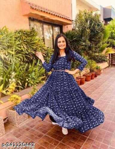 Girls Midi Gown - Color: As Per Image