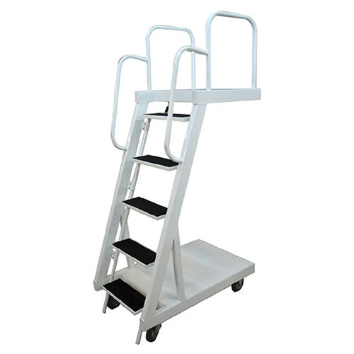 High Quality Aluminum Trolley Foldable Ladder