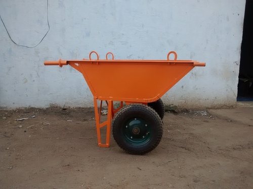 Industrial Wheel Barrow - Mild Steel, 20x20x30 Inch, Green | 2-Wheel, 2.5 kg Capacity, Manual Control, 1 Year Warranty
