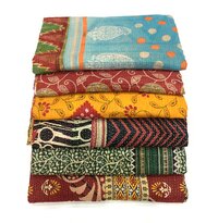 Vintage Kantha Allover Bedsheet - Color: Multi