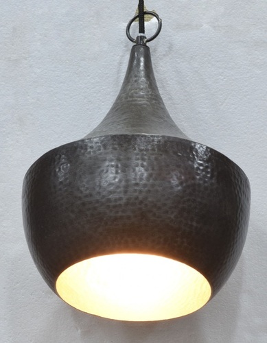 14 Inch Metal Embossed Light Pendant - Application: Interior Decor