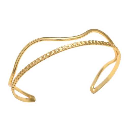 Gold plated bracelet with geometric design