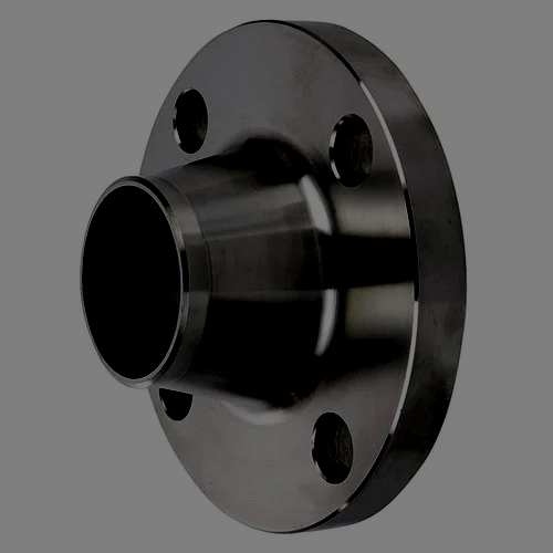 Stainless Steel Weld Neck Flanges - Round Shape, Silver Galvanized Finish | Ideal for Industrial Applications