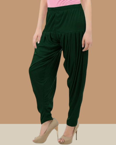 Bottle Green Viscose Rayon Patiala