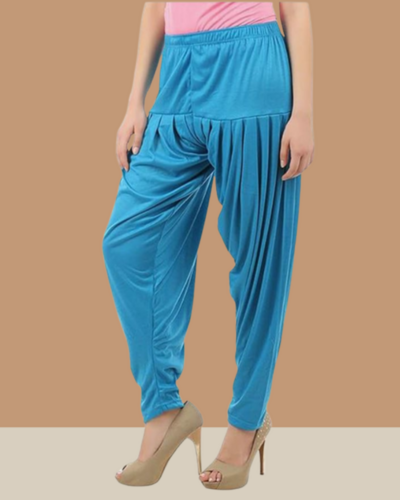 Turquoise Blue Viscose Rayon Patiala