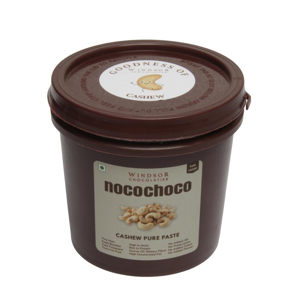 Cashew Pure Paste - 1kg Container, Eggless, Rich Creamy Flavor, 3 Months Shelf Life