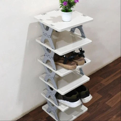 White Foldable Shoe Rack No Assembly Required