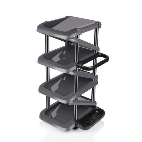 Grey Foldable Shoe Rack No Assembly Required