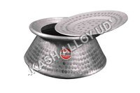 Aluminium Degda No-14 - 14 Inch Diameter, Silver Finish | Lightweight, 24.5 Inch Height, Includes Cover, Ideal For Kitchen Cooking