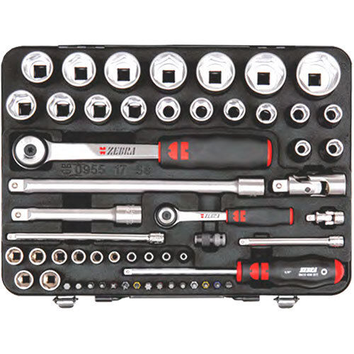 Silver 1-2 & 1-4 Socket Wrench Set