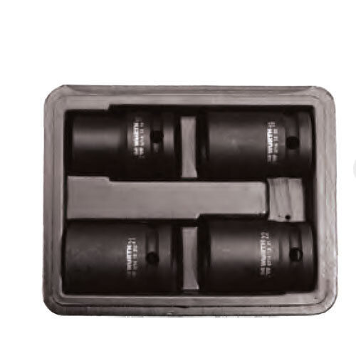 Black 1-2 Impact Socket Set, Short - 4 Pcs