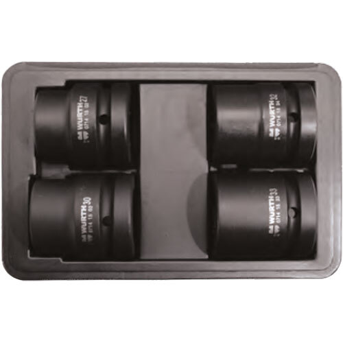 1 IMPACT SOCKET SET, SHORT - 4 pcs