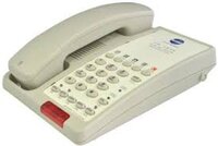 Hospitality Telephone - Plastic Material, 22x15 Cm Dimensions, Ivory Color | Speed Dial, Voicemail, Wake-up Call Features