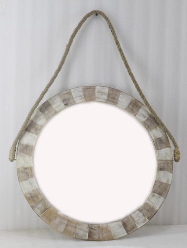 24 Inch Wooden Frame Mirror