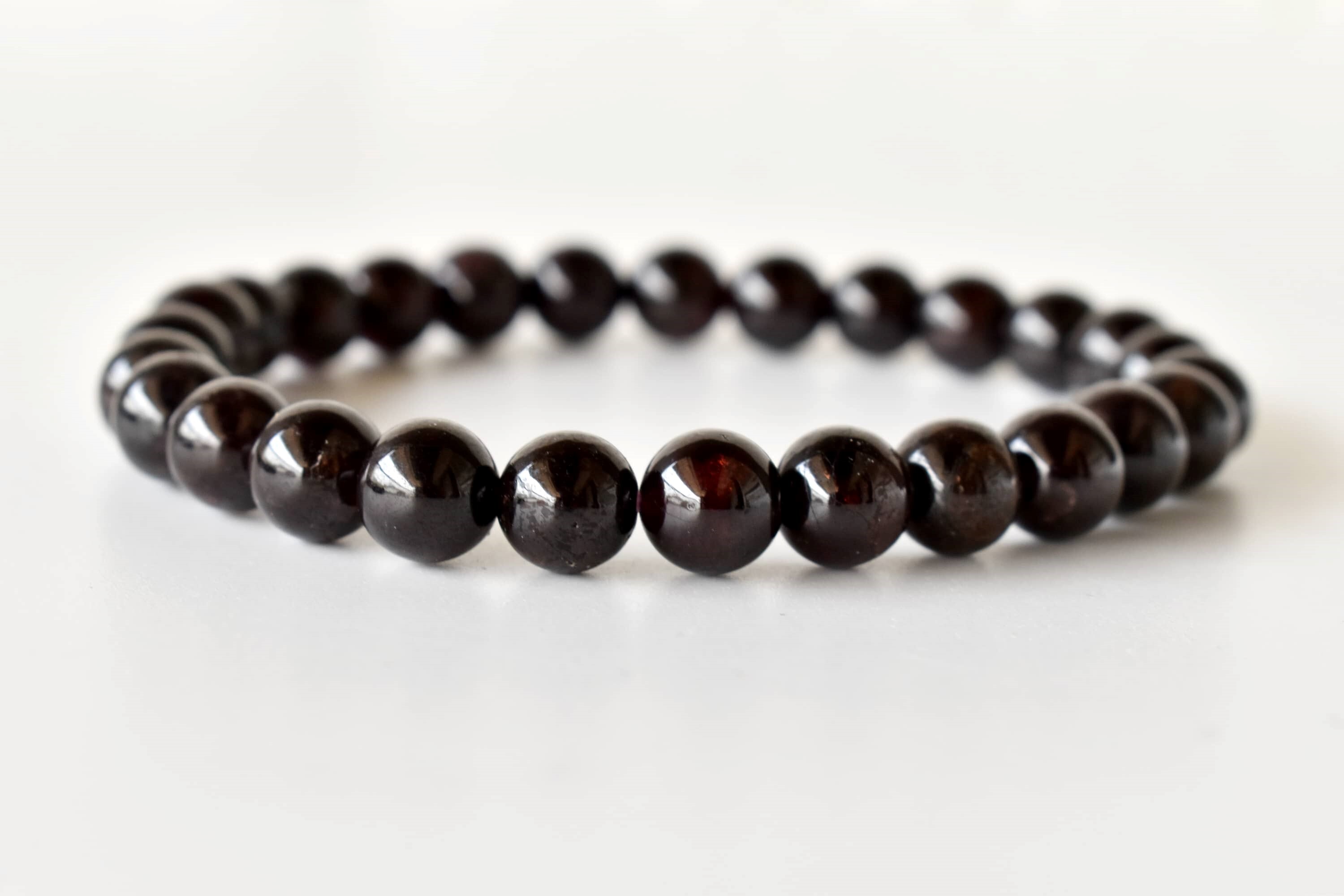 Natural Garnet Bracelet Crystal Beaded Bracelet