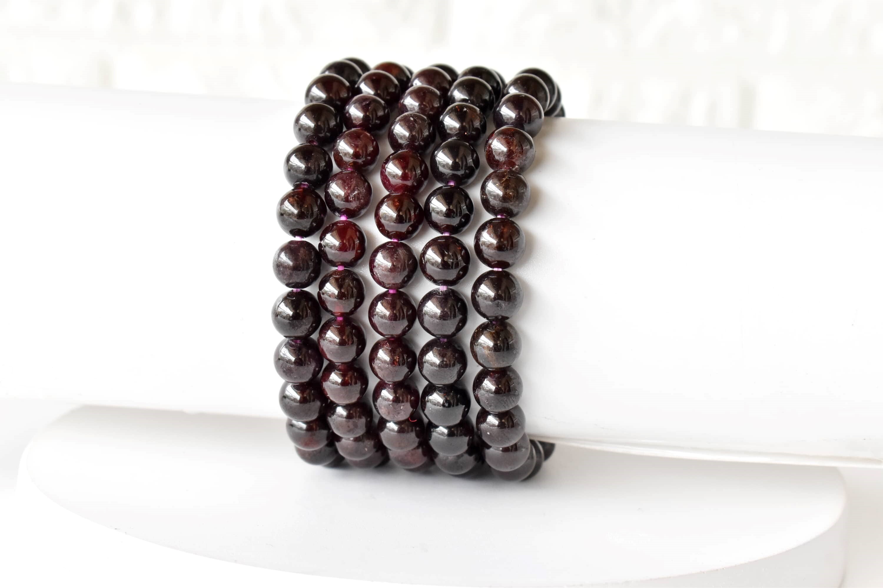 Natural Garnet Bracelet Crystal Beaded Bracelet