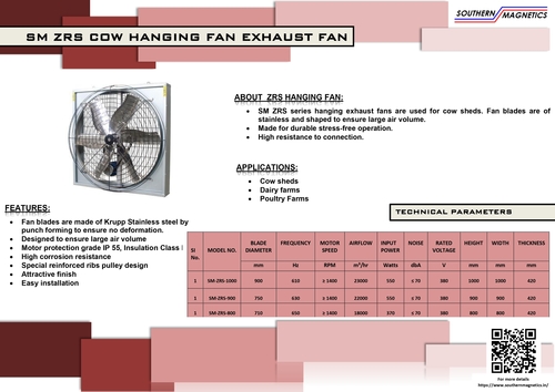 SM ZRS COW HANGING FAN EXHAUST FAN