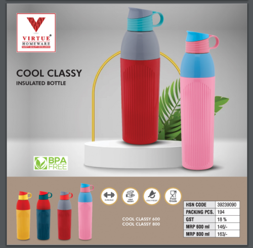 COOL CLASSY VIRTUE HOMEWARE INSULATED WATER BOTTLE